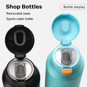 FAYREN Manufacturer Leakproof Removable Base Bouncing <b>Lid</b> Double Wall Stainless Steel Water Bottle <b>With</b> Handle - Product Image 4