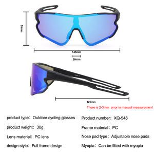 カスタムデザインロゴuv400偏光TR90クリケットバイク野球サイクリンググラス特大の男性用スポーツサングラス - Product Image 2