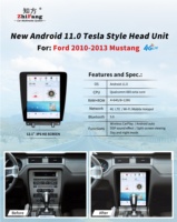 Lecteur DVD vidéo de voiture Android 13.0 G6 8/128 Go pour Mustang 2010-2013, écran tactile 12,1 pouces, DSP, autoradio, GPS