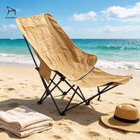 Chaise longue pliante d'extérieur en gros, structure en acier carbone, tissu Oxford, pour jardin, parc, pique-nique