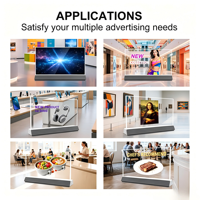 Pantalla Digital OLED Transparente Ultrafina de 55 Pulgadas con Soporte para Centros Comerciales, Educación, Animación, Gráficos, Full HD