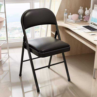 Chaise pliante noire de style boutique avec structure métallique pour fêtes et restaurants