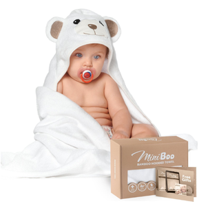 Serviette <span class=keywords><strong>de</strong></span> <span class=keywords><strong>Bain</strong></span> pour Bébé en Bambou Biologique Tissé Hypoallergénique Séchage Rapide Écologique Imprimé Animal Mignon Antimicrobien Salle <span class=keywords><strong>de</strong></span> <span class=keywords><strong>Bain</strong></span> pour Enfants - Product Image 2