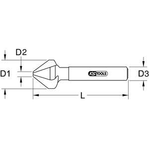 KS TOOLS HSS Cône et ébavureur, 60 °,16mm - Product Image 2