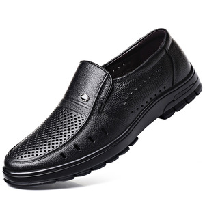 Mocasines de cuero vacuno de primera calidad para hombre, color marrón, perforados, sin cordones, informales, para uso diario. - Product Image 4