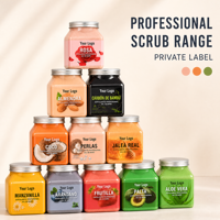 Krim Tubuh Garam Himalaya Label Pribadi Pengelupas Pemutih Pencerah Lulur Gula Glutathione Minyak Argan Kopi
