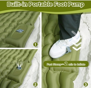 Almohadilla para dormir autoinflable <span class=keywords><strong>doble</strong></span> individual para exteriores, alfombrilla para dormir para campamento, senderismo, para tienda de campaña al aire libre - Product Image 5