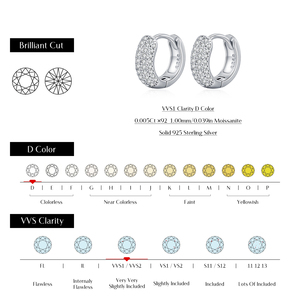 <span class=keywords><strong>Cerchio</strong></span> di lusso con fibbia dell'orecchio <span class=keywords><strong>925</strong></span> in <span class=keywords><strong>argento</strong></span> Sterling scintillante 0,46ct VVS1 chiarezza Moissanite <span class=keywords><strong>orecchini</strong></span> a <span class=keywords><strong>cerchio</strong></span> per donna alta gioielleria - Product Image 3