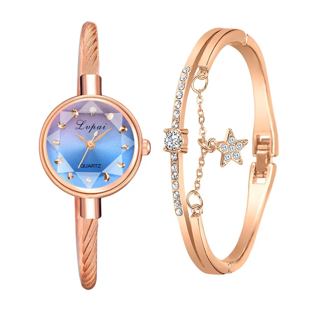 Women Watches Set Bracelet Wristwatches Fashion Ladies Quartz Watch Dress Female Clock Montre Femme