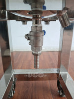 Cuve de réaction à double enveloppe de 1L sur mesure pour laboratoire, avec réservoir sous pression et moteur, en acier inoxydable