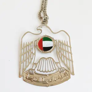 アラブ首長国連邦のファルコンデザインの金属ネックレスをくり抜かれた写真エッチング