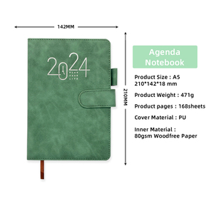 Bán Buôn Biểu Tượng Tùy Chỉnh 2024 Bìa Cứng Để Làm Danh Sách Kinh Doanh Tây Ban Nha Chương Trình Nghị Sự Máy Tính Xách Tay Với Chủ Bút - Product Image 2