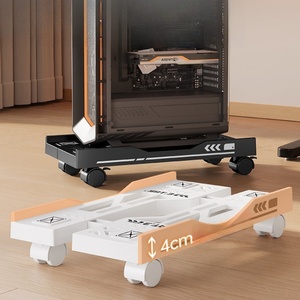 Thuận tiện di động mở rộng <span class=keywords><strong>CPU</strong></span> Bracket máy tính xách tay đứng có thể điều chỉnh máy tính đứng với bánh xe - Product Image 3