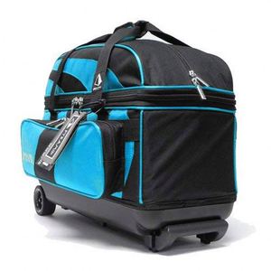 Double Roller 2 Ball <b>Bowling</b> Bag with Large Separate Compartment for <b>Bowling</b> Shoes - Product Image 3