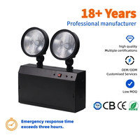 Lampe de secours LED SMD de qualité commerciale à longue durée de vie, personnalisable OEM, réglable, double spot, pour installations intérieures