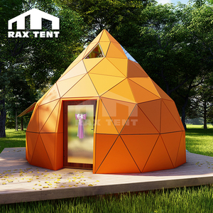 Dôme géodésique de luxe pour le glamping et les centres de villégiature familiales avec <span class=keywords><strong>baie</strong></span> vitrée en verre trempé - Product Image 3