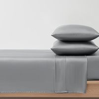 Parure de lit de luxe 4 pièces en lyocell pur tissé à rayures modernes, garnissage en laine 300 fils, toutes saisons, personnalisable