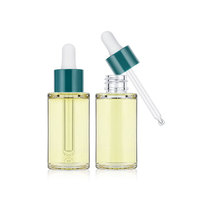 Flacon compte-gouttes 30 ml PETG Cylindre à paroi épaisse Flacon de sérum Flacon de soin du visage Rechargeable Marque privée OEM Vente en gros Haute qualité