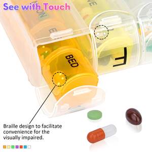 Оптовая продажа 28 отделений NBBLUESKY, пластиковая коробка для таблеток, 7 дней в неделю - Product Image 5