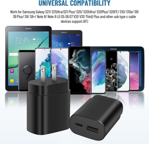 Cargador Superrápido Tipo C, Cargador de Pared USB C de 25 W, Bloque de Carga Rápida de Doble Puerto para Samsung Galaxy S22/S22 Ultra/S22+/S21 - Product Image 4