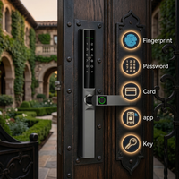Serrure intelligente de sécurité Vertexis IP65 étanche ultra-mince en aluminium TTlock, déverrouillage par empreinte digitale, sans clé, multi-portes, Cloud, application Tuya