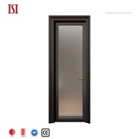 Cloison de porte à charnière en verre dépoli moderne de marque supérieure pour l'application de chambre à coucher dans la villa de studio ou la salle de bains