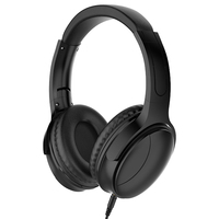 Youngrun Y772 Grosir Speaker 40MM Hitam Headphone Berkabel Colokan 3.5mm dengan Mikrofon atau Tanpa Mikrofon OEM Headset Peredam Kebisingan