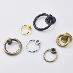 Furniture Round <b>Drawer</b> Handles Zinc Alloy Ring Pulls Traditional Style Durable Single Hole For Cabinet <b>Drawer</b> - Product Image 3