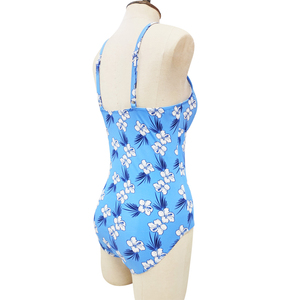 Custom Tankini Femme White <span class=keywords><strong>Flora</strong></span> Pattern Design Traje de baño Maillot De Bain Tankini Mujer Adecuado para la piscina y la playa. - Product Image 4