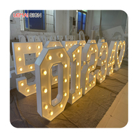 Best-seller 4-foot Love LED Light Sous-titres 3-foot Digital Logo Wedding Retro Marquis Couple Party Props Luminous Characters