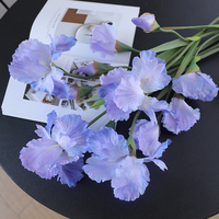 Fabricant de fleurs d'iris, vente en gros de fleurs d'iris artificielles de haute qualité, échantillon gratuit, décoration de mariage, aménagement paysager, jardin, iris