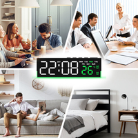 Reloj de Pared Digital LED Grande de Alta Calidad para Decoración del Hogar, Temporizador de Cuenta Regresiva, Luz de Alarma de Escritorio, con Día y Fecha