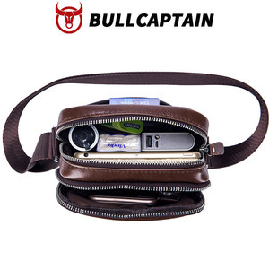 BULLCAPTAIN Men's Messenger Bags Multifunctional Luxury Men Genuine Leather Bag <b>Straps</b> <b>Shoulder</b> Crossbody Men Bag Custom Logo - Product Image 2