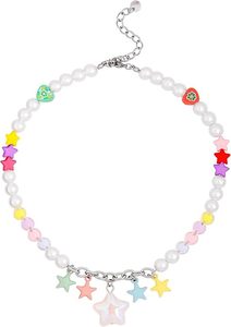 Petite fille bébé mignon dessin animé collier Bracelet enfants princesse rose gland pendentif collier filles bijoux - Product Image 3