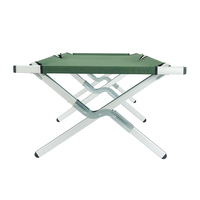 Lit pliant tactique portable Hitree en métal pour l'extérieur, lit de marche pliable pour les secours en cas de catastrophe, lit de camping 210 cm