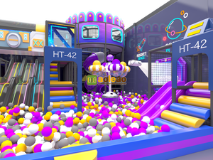 Grand <span class=keywords><strong>parc</strong></span> d'attractions intérieur commercial pour enfants, trampoline souple personnalisé, design interactif familial, capacité supérieure à 500 kg, certifié TUV - Product Image 1