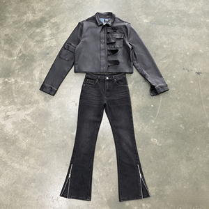 <span class=keywords><strong>Jeans</strong></span> in denim da <span class=keywords><strong>uomo</strong></span> personalizzati OEM, lavati, strappati, slim fit, a <span class=keywords><strong>vita</strong></span> <span class=keywords><strong>bassa</strong></span>, cerati, vintage, stile High Street Hip Hop, alla moda, a zampa, con rivestimento in cera - Product Image 4