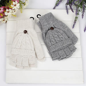 Guanti <span class=keywords><strong>da</strong></span> <span class=keywords><strong>donna</strong></span> Funky Fingerless alla moda invernale in maglia Jacquard - Product Image 5