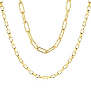 Set di Collane a Catena Paperclip da Donna, Collana a Strati Minimalista per Clavicola, Gioielli alla Moda - Product Image 5