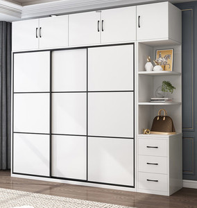 Guardaroba, camera da letto, porta scorrevole, armadietto per la casa, semplice e moderno, facile da montare per bambini, pressa per <span class=keywords><strong>vestiti</strong></span> in legno - Product Image 4