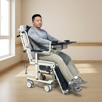 Chaise de transfert pour patients paralysés avec ceinture de douche, toilettes, chaise multifonctionnelle de levage et de déplacement