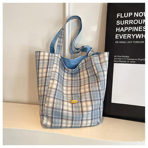 Sac de transport en cuir pour femmes, nouveau style, grande capacité, simple et tendance, fermeture ouverte pour les étudiants - Product Image 6