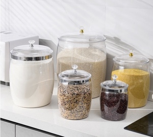 BC Classic Candy Cookie Jars Lids Clear <strong>Plastic</strong> Sealed Food <strong>Container</strong> <strong>Large</strong> Airtight Multifunction <strong>Storage</strong> Organization - Product Image 2