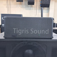 Haut-parleur compact linéaire à double aimant néodyme de 9 pouces Leopard Active Wooden 2000W pour événements et concerts en location