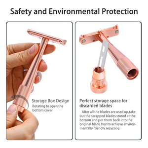 Reusable Zinc Alloy <strong>Single</strong> Blade Facial Safety <strong>Razor</strong> Women's High-end Face Shaving <strong>Razor</strong> - Product Image 2