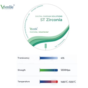 CADCAM materiale di fresatura professionale blocco di <span class=keywords><strong>Zirconia</strong></span> ST multistrato per sistema cad cam laboratorio odontotecnico abbinato a sirona mcx5 - Product Image 3