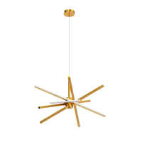 Lustre Sputnik moderne de luxe, plafonnier LED noir, long, à hauteur réglable, luminaire suspendu central