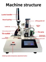 Équipement de soudage semi-automatique de précision à écran tactile premium, pneumatique, pour faisceaux de câbles et connecteurs de bornes de circuits imprimés