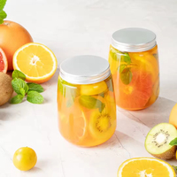 Gobelet jetable en PLA de qualité alimentaire en forme de U pour boissons froides/jus avec bouchon en aluminium, personnalisable par impression par transfert thermique pour jus et boissons
