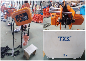 TXK <span class=keywords><strong>5</strong></span> <span class=keywords><strong>Ton</strong></span> capacità di paranco elettrico a catena con carrello pendente di controllo IP54 protezione di sollevamento macchina per magazzino & logistica - Product Image 5